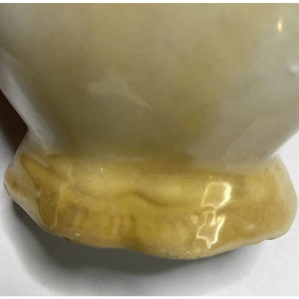 Antique Small Iridescent Two Handled Vase Raised Fruits Leaves Gold G.H. Mumm Co